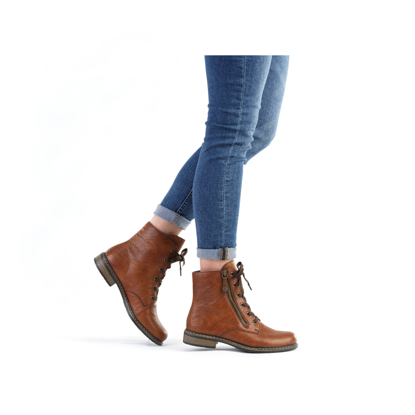Rieker Artikelnummer 71204-22 Rieker Damen Schnürstiefel kastanienbraun Heißer Verkauf