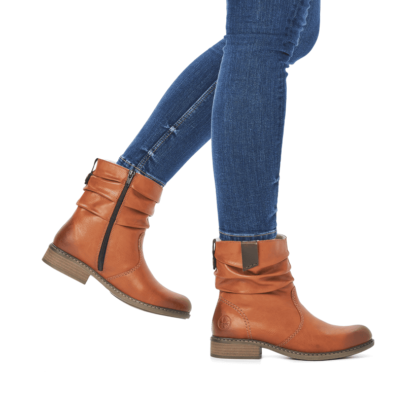 Rieker Artikelnummer Z4180-22 Rieker Damen Kurzstiefel karamellbraun Zeitlich begrenztes Angebot