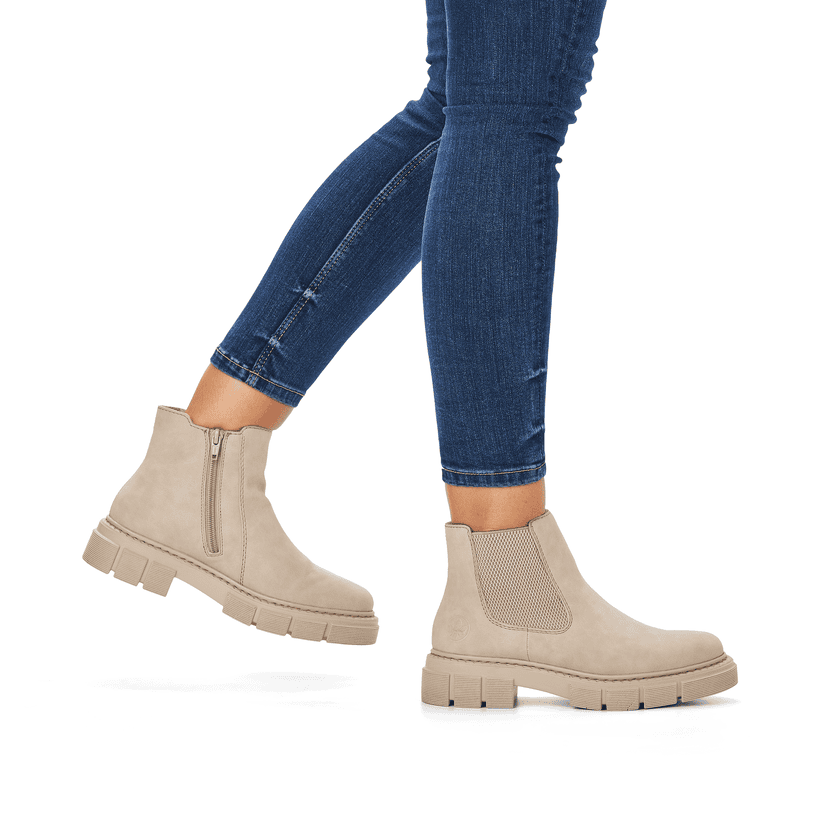 Rieker Artikelnummer M3854-62 Rieker Damen Chelsea Boots hellbeige Exklusive Angebote