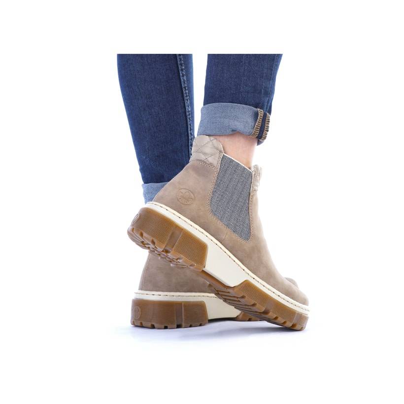 Rieker Artikelnummer X8674-64 Rieker Damen Chelsea Boots cremebeige Saisonale Angebote