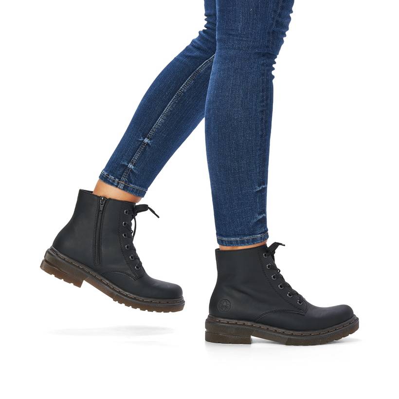 Rieker Artikelnummer 78240-00 Rieker Damen Schnürstiefel carbonschwarz Tägliche Deals