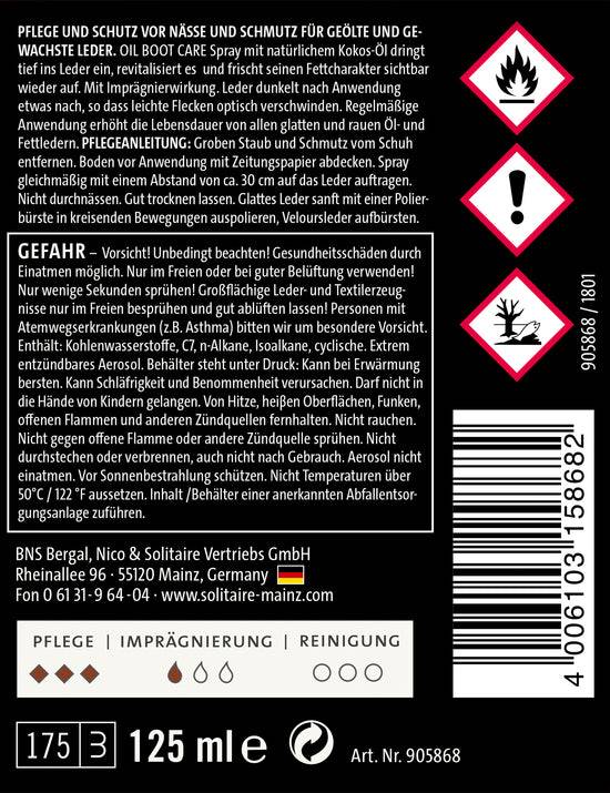 Schuhwerk Schwangau Solitaire Oil Boot Care Spray Meist gekauft