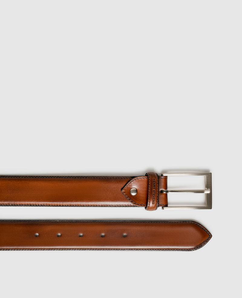 Shoepassion Edler Herrengürtel aus Leder mit Handfinish Henry Stevens Shoepassion Valentinstagsangebot