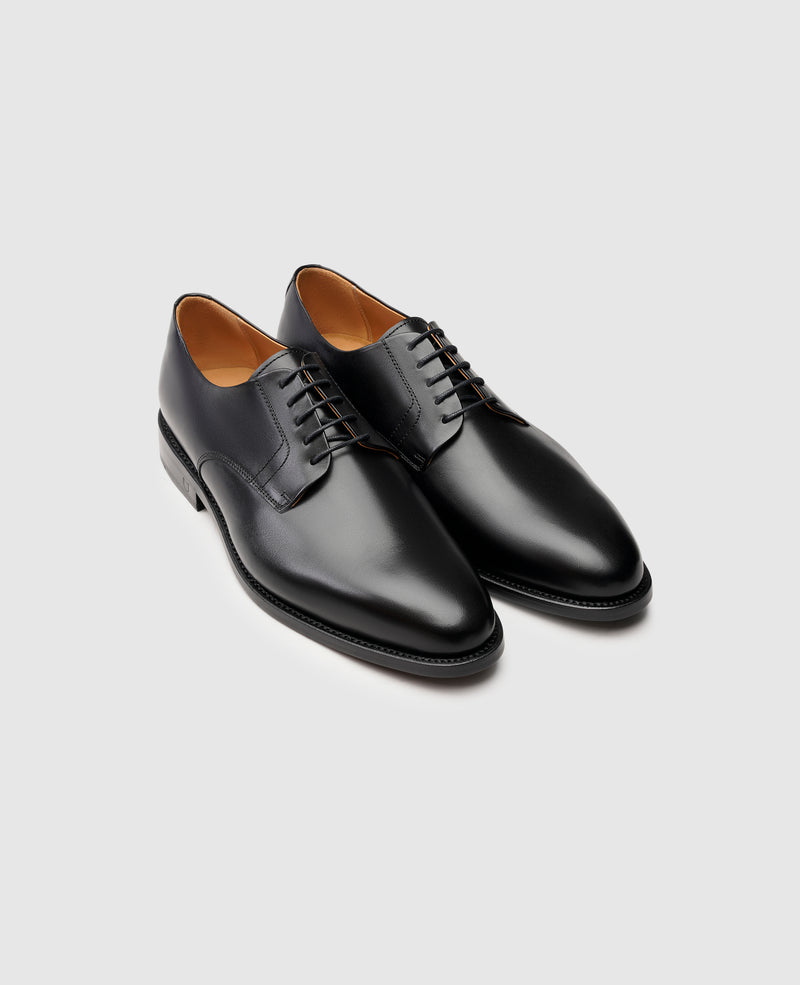 Shoepassion Rahmengenähter Plain Derby Herrenschuh aus Leder Henry Stevens Shoepassion Zeitlich begrenztes Angebot