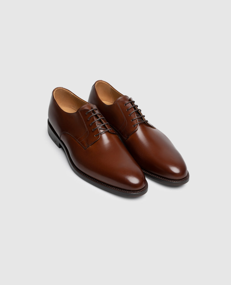 Shoepassion Rahmengenähter Plain Derby Herrenschuh aus Leder Henry Stevens Shoepassion Exklusive Angebote