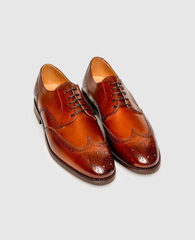 Shoepassion Rahmengenähte Full-Brogue Derby Herrenschuhe mit Glattleder Shoepassion Saisonale Angebote