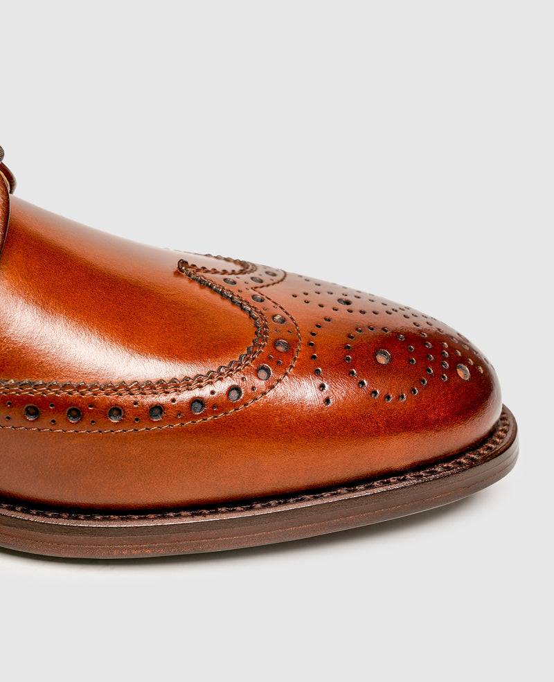 Shoepassion Rahmengenähte Full-Brogue Derby Herrenschuhe mit Glattleder Shoepassion Saisonale Angebote
