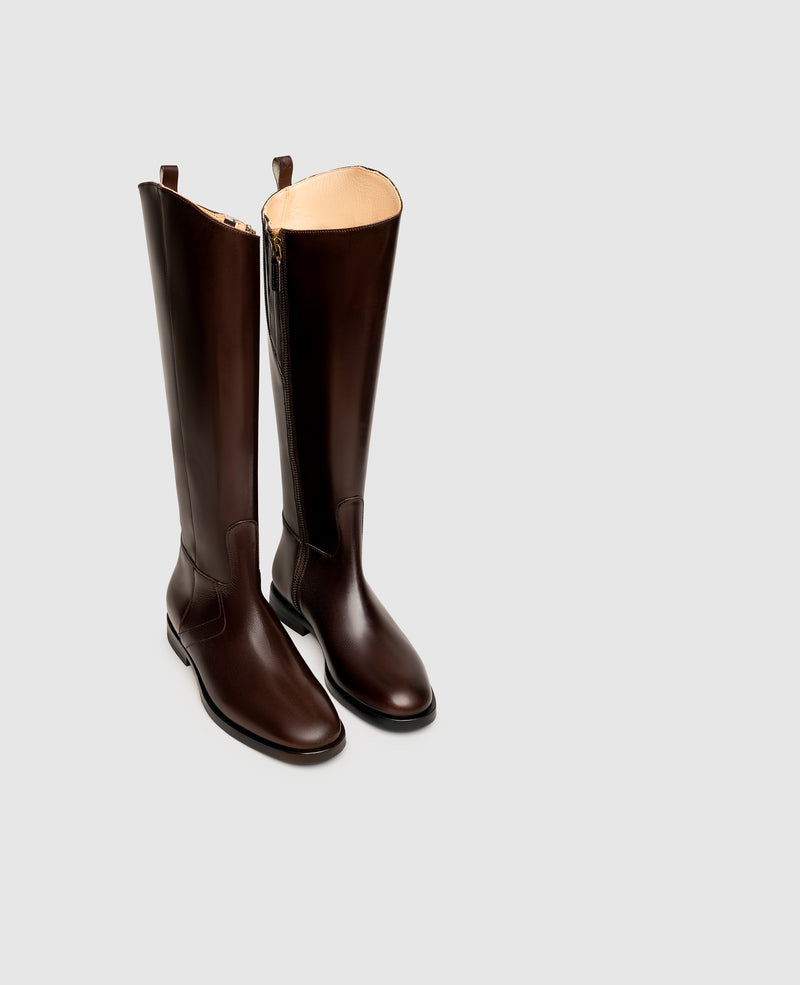 Shoepassion Klassischer Glattleder-Schaftstiefel für Damen Henry Stevens Shoepassion Discount Store für neue Produkte