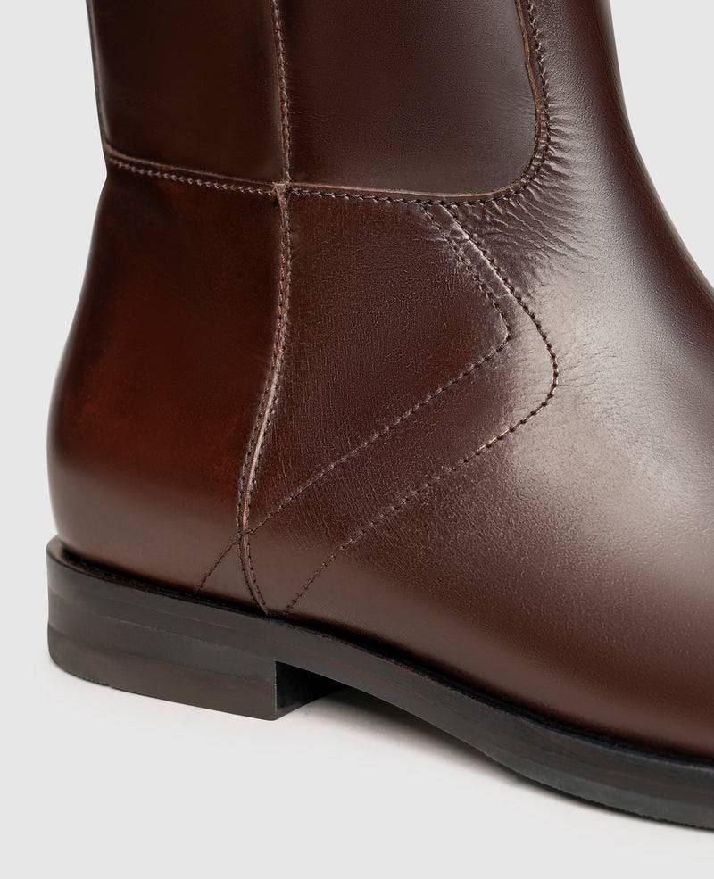 Shoepassion Klassischer Glattleder-Schaftstiefel für Damen Henry Stevens Shoepassion Discount Store für neue Produkte
