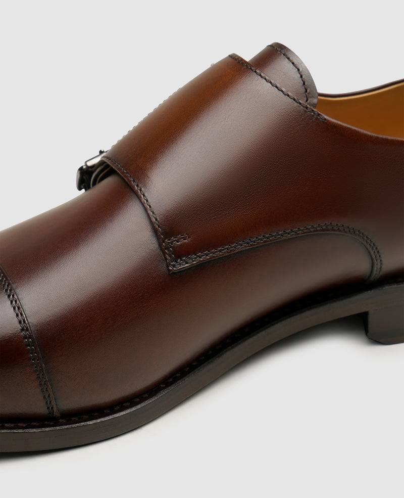 Shoepassion Rahmengenähter Herren Doppel-Monkstrap mit Patina Henry Stevens Shoepassion Begrenztes Angebot