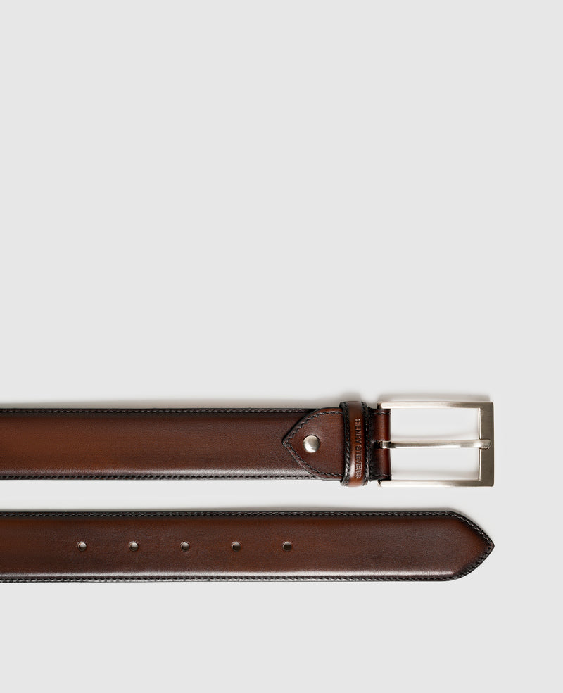 Shoepassion Edler Herrengürtel aus Leder mit Handfinish Henry Stevens Shoepassion Großer Ausverkauf