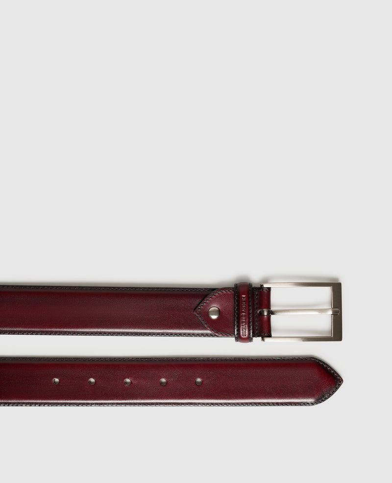 Shoepassion Edler Herrengürtel aus Leder mit Handfinish Henry Stevens Shoepassion Preisnachlass
