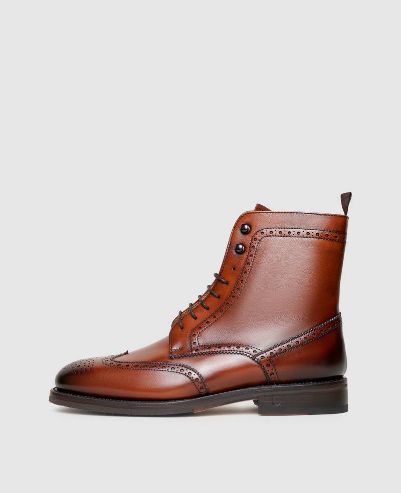Shoepassion Verzierter Damenstiefel aus Softcalf mit Handfinish Henry Stevens Shoepassion