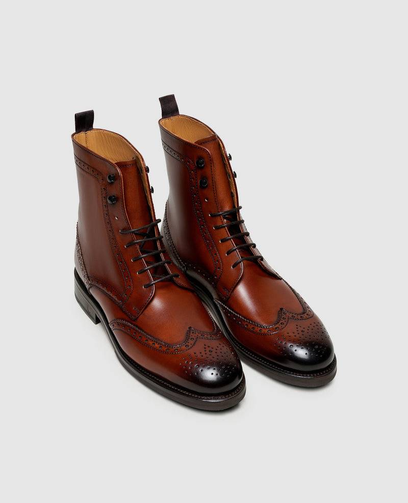 Shoepassion Verzierter Damenstiefel aus Softcalf mit Handfinish Henry Stevens Shoepassion Fabrikverkauf
