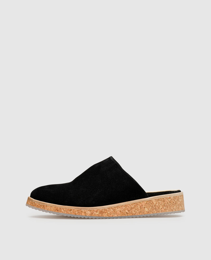 Shoepassion Leichte Damen-Mules mit Velours & Korksohle Henry Stevens Shoepassion