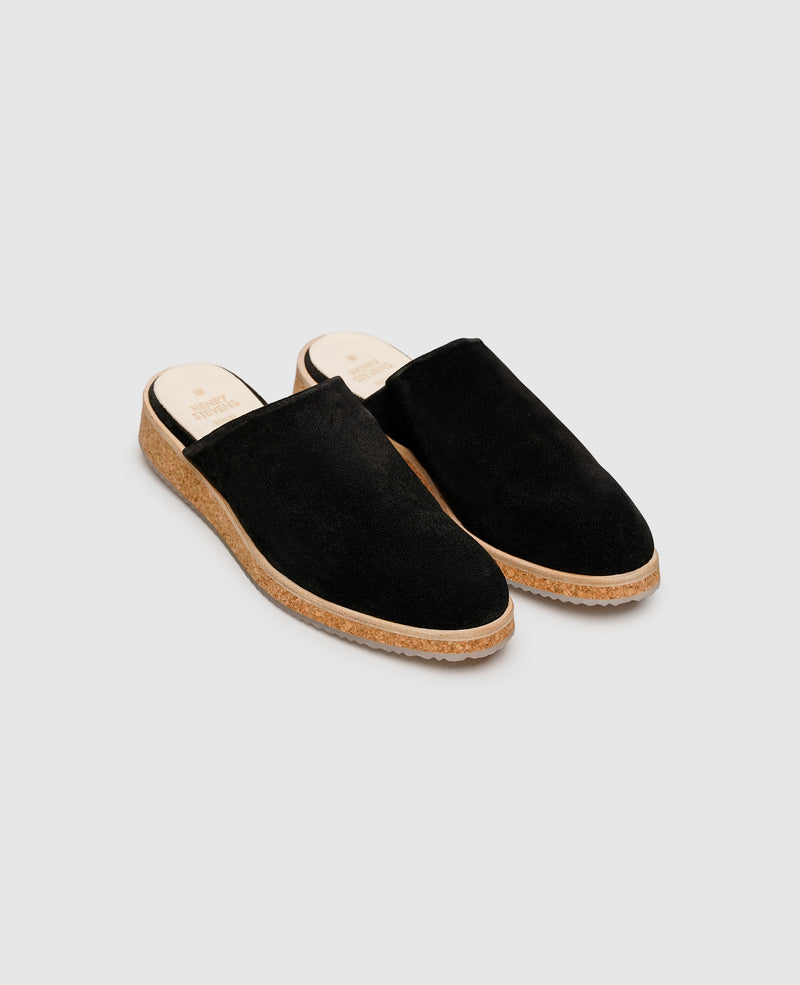 Shoepassion Leichte Damen-Mules mit Velours & Korksohle Henry Stevens Shoepassion Limitierter Zeitrabatt