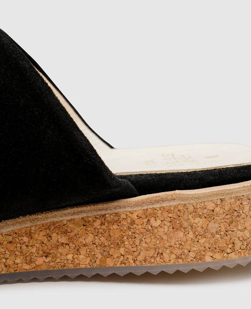 Shoepassion Leichte Damen-Mules mit Velours & Korksohle Henry Stevens Shoepassion Limitierter Zeitrabatt