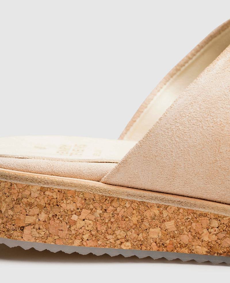 Shoepassion Leichte Damen-Mules mit Velours & Korksohle Henry Stevens Shoepassion Fabrik Onlineshop