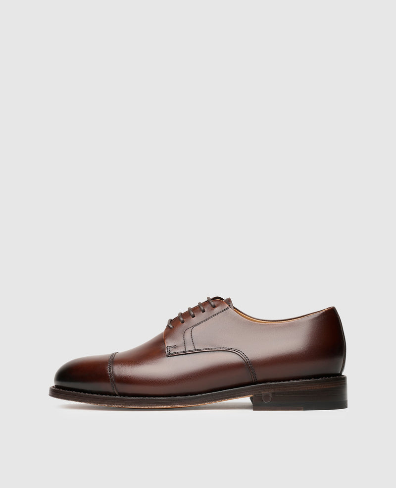 Shoepassion Handgefertigter Captoe Derby Damen-Lederschuh Henry Stevens Shoepassion