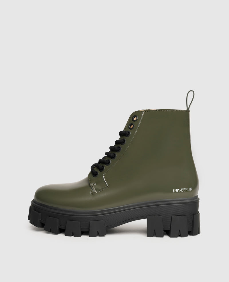 Shoepassion Leder-Schnürstiefelette mit Plateausohle für Damen N91 Shoepassion