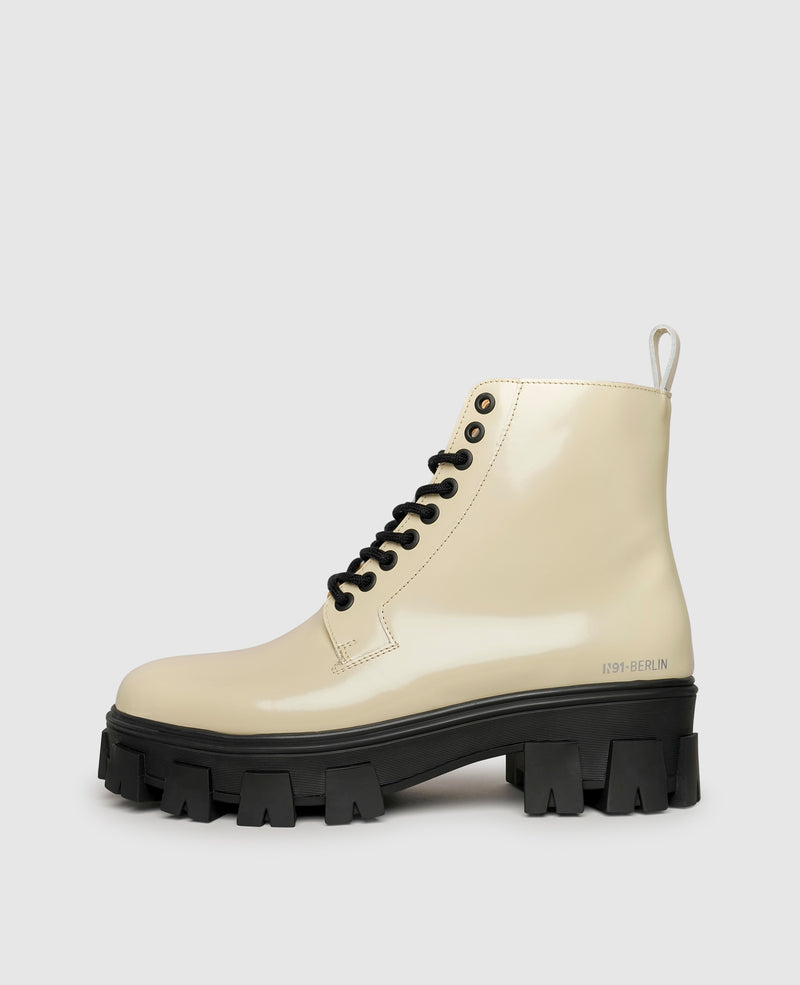 Shoepassion Leder-Schnürstiefelette mit Plateausohle für Damen N91 Shoepassion