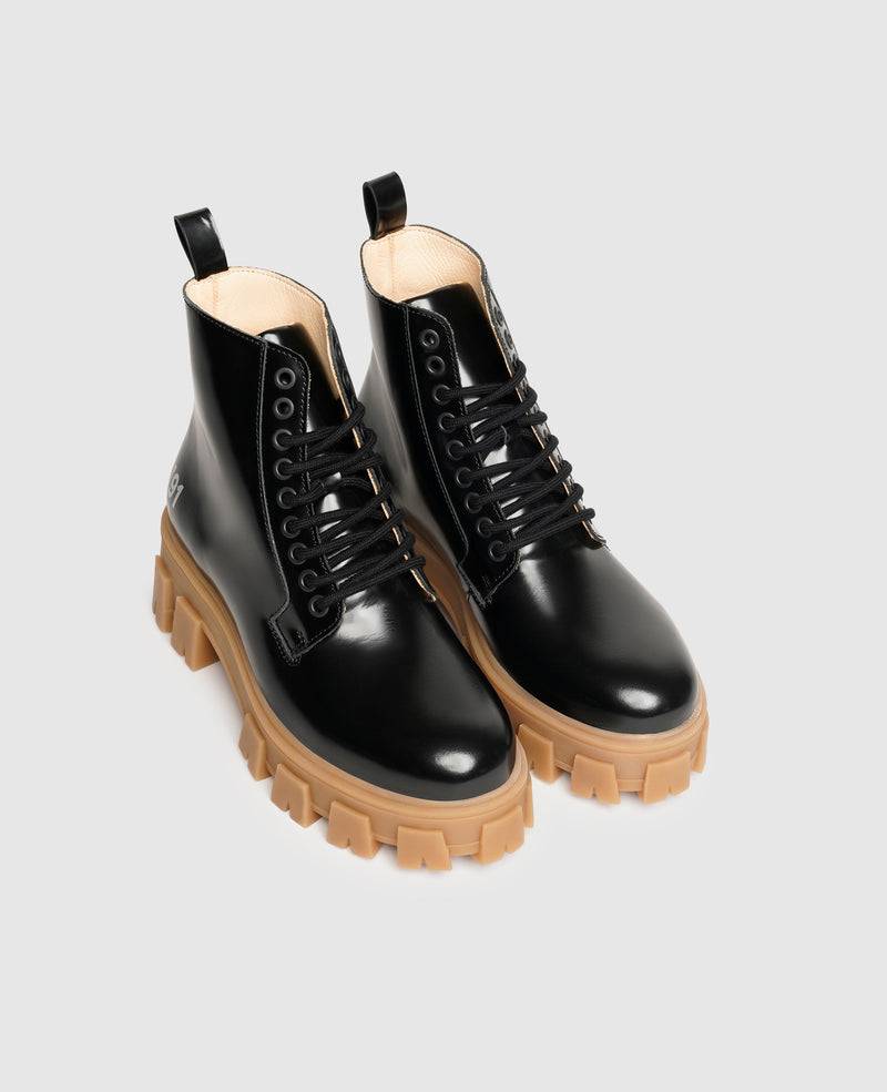 Shoepassion Leder-Schnürstiefelette mit Plateausohle für Damen N91 Shoepassion Große Rabatte