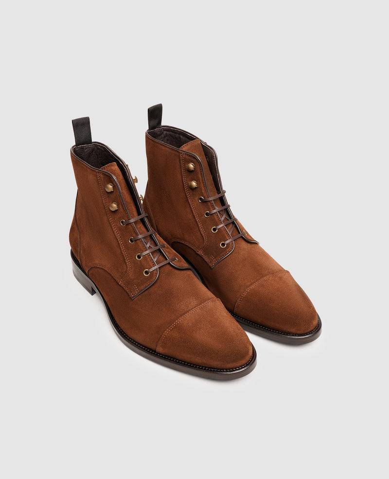 Shoepassion Flexible Derby-Boots für Herren aus Velours Henry Stevens Shoepassion Online Shopping