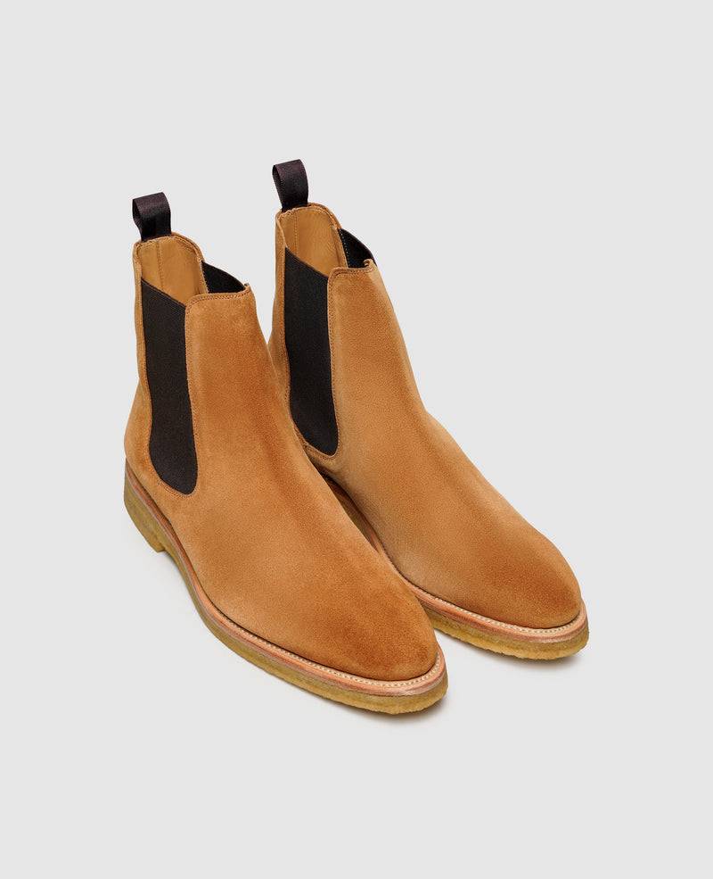 Shoepassion Rahmengenähte Herren Chelsea Boots aus Velours Henry Stevens Shoepassion Osterangebot