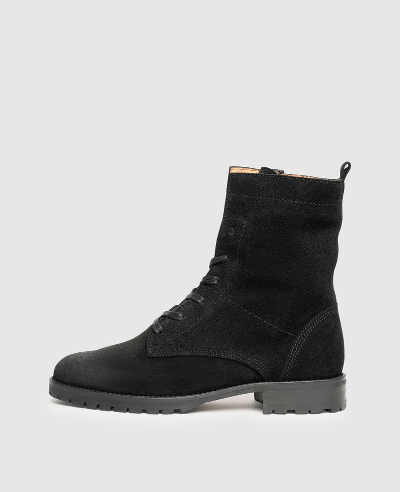 Shoepassion Schnürstiefel aus Velours für Damen Henry Stevens Shoepassion