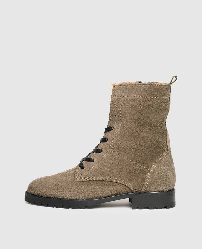 Shoepassion Schnürstiefel aus Velours für Damen Henry Stevens Shoepassion