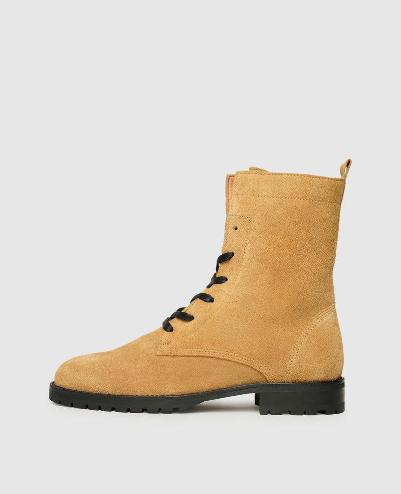 Shoepassion Schnürstiefel aus Velours für Damen Henry Stevens Shoepassion