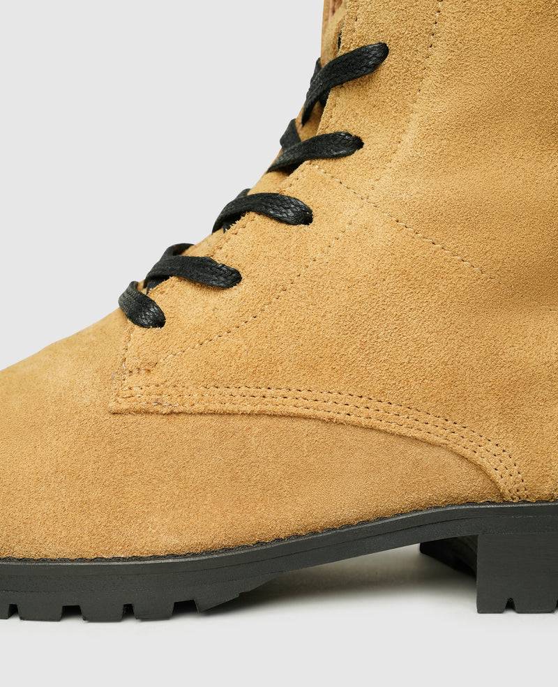 Shoepassion Schnürstiefel aus Velours für Damen Henry Stevens Shoepassion Saisonale Angebote