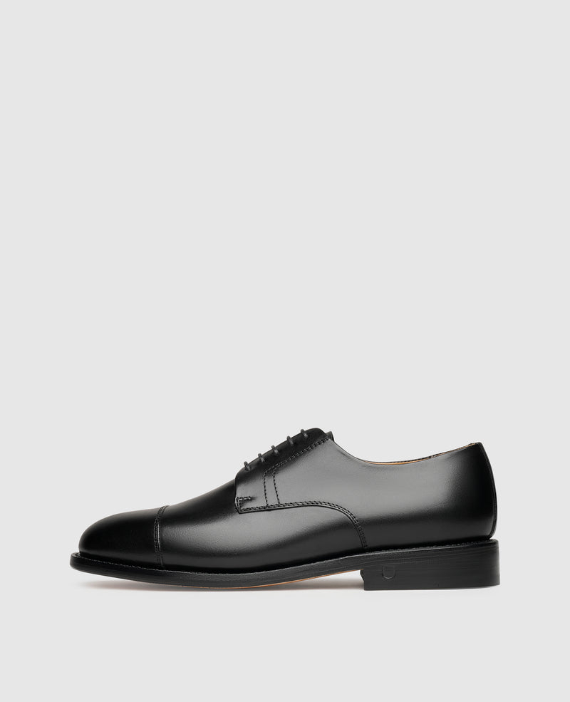 Shoepassion Rahmengenähter Captoe Derby Damenschuh aus Leder Henry Stevens Shoepassion