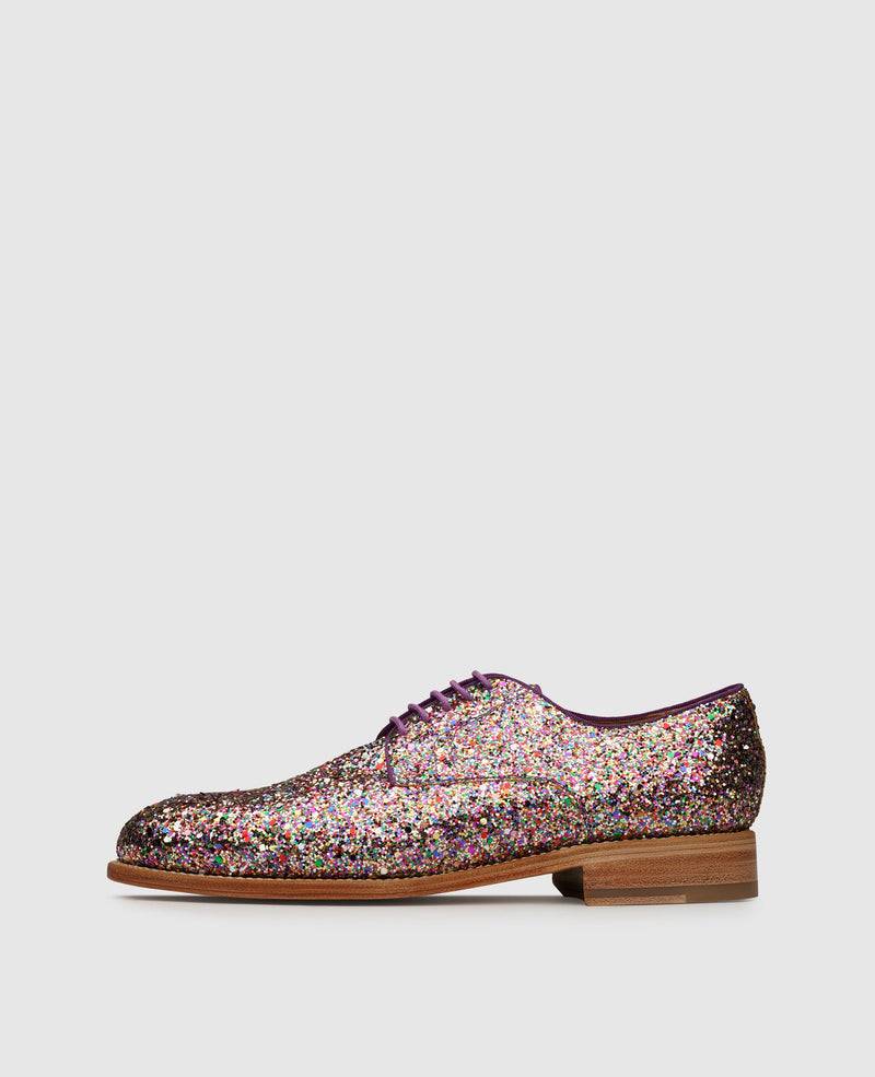 Shoepassion Rahmengenähter Derby Glitzer-Damenschuh Henry Stevens Shoepassion