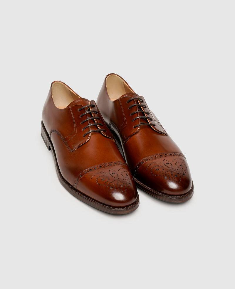 Shoepassion Elegante Half-Brogue Derby Herrenschuhe aus edlem Leder Shoepassion Kostenloser Versand