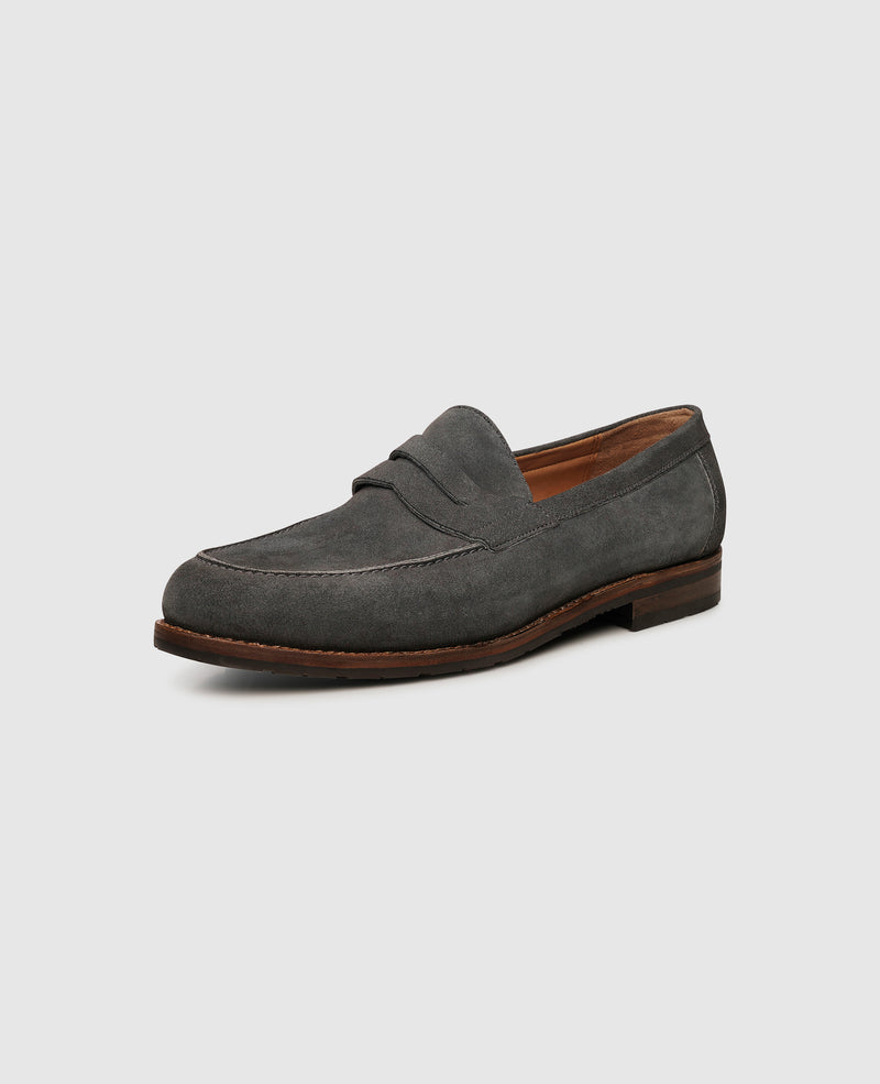 Shoepassion Handgefertigter Penny Loafer für Herren aus Velours Shoepassion Flash Sale