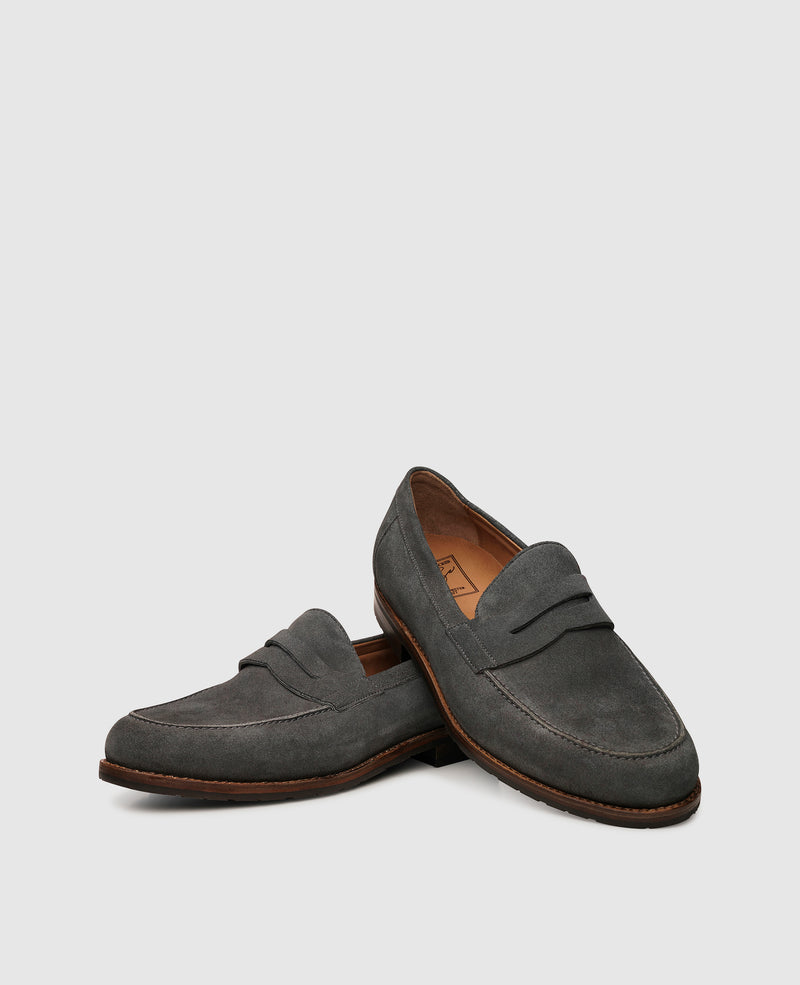 Shoepassion Handgefertigter Penny Loafer für Herren aus Velours Shoepassion Flash Sale