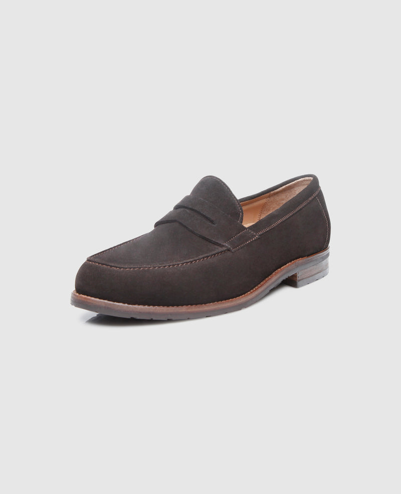 Shoepassion Handgefertigter Penny Loafer für Herren aus Velours Shoepassion Begrenztes Angebot