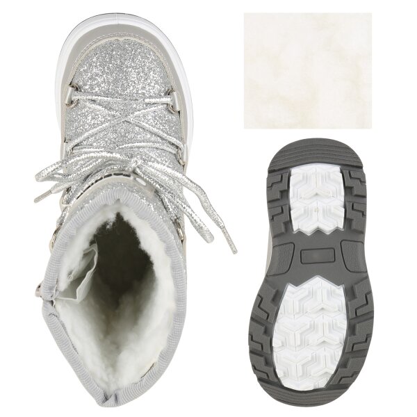 Stiefelparadies Kinder Winter Boots in Silber Im Verkauf