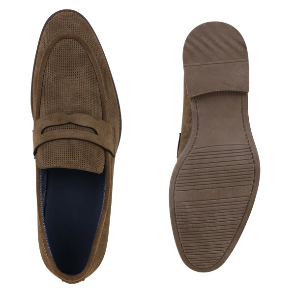Stiefelparadies Herren Klassische Slippers in Braun Super Sparpreis