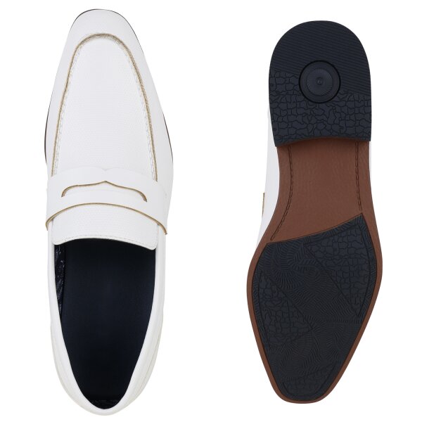 Stiefelparadies Herren Klassische Slippers in Weiss Bis zu 50% Rabatt