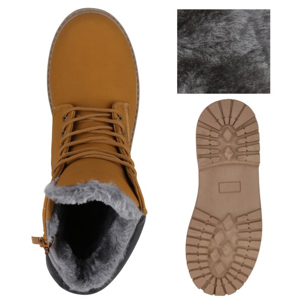 Stiefelparadies Herren Worker Boots in Hellbraun Outlet