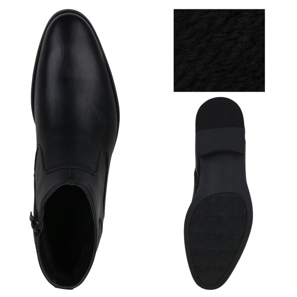 Stiefelparadies Herren Winter Boots in Schwarz Auslauf