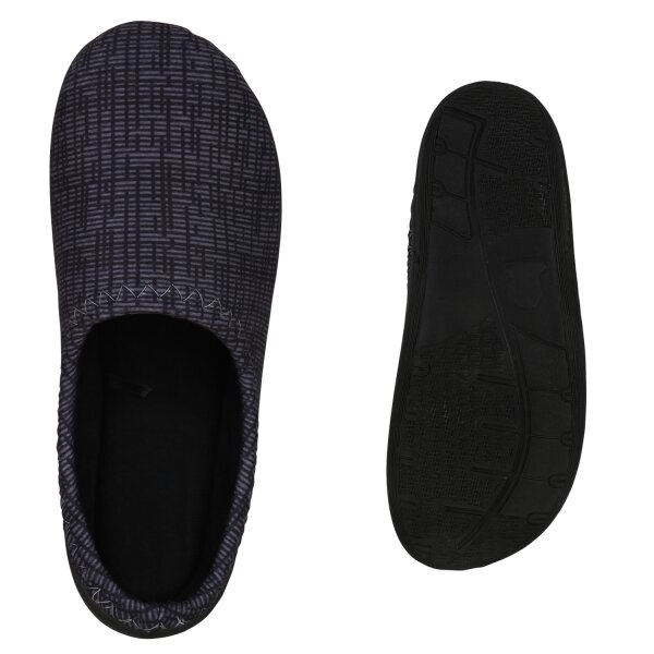 Stiefelparadies Herren Pantoffeln in Schwarz im Angebot