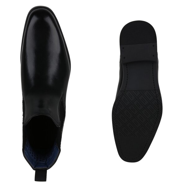 Stiefelparadies Herren Chelsea Boots in Schwarz Günstiger Verkauf