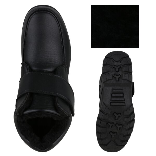 Stiefelparadies Herren Winter Boots in Schwarz Kostenloser Versand
