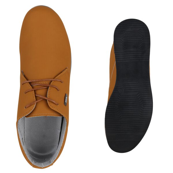 Stiefelparadies Herren Klassische Halbschuhe in Hellbraun Fabrikpreis