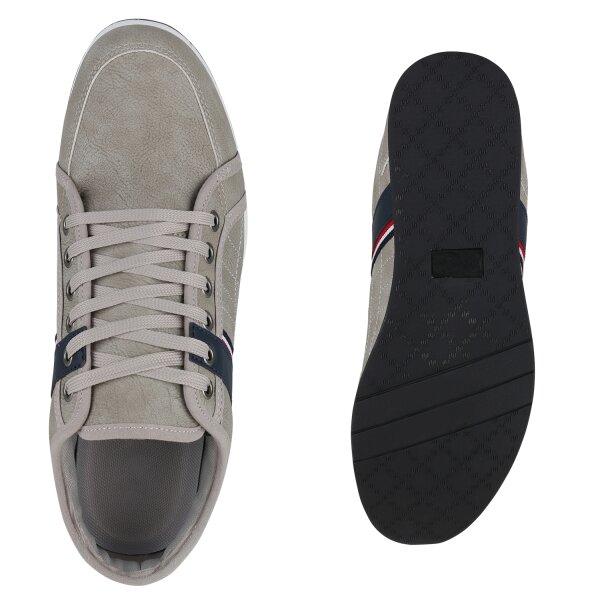 Stiefelparadies Herren Sneaker Low in Grau Sonderangebot