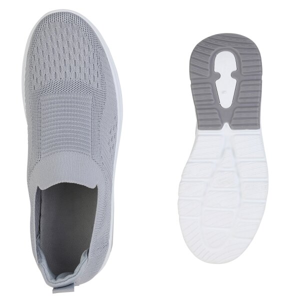 Stiefelparadies Herren Slip Ons in Grau Online Shopping