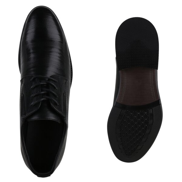 Stiefelparadies Herren Klassische Halbschuhe in Schwarz Heißer Verkauf